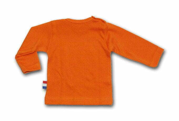 Wooden Buttons baby uniseks shirt "Leeuw van Oranje"