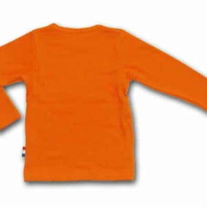 Wooden Buttons baby uniseks shirt oranje "Hup Holland Hup"