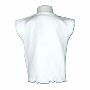 Beebies meisjes baby shirt bright white met kapmouwtje-25614