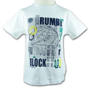 Rumbl jongens shirt wit radar