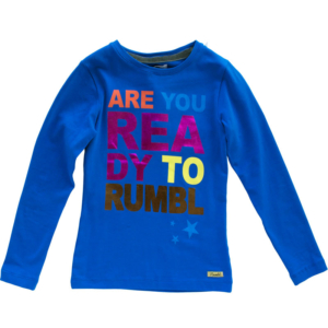 Rumbl Meisjes Shirt Tekst Blauw