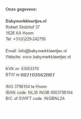 bedrijfsgegevens Babymerkkleertjes.nl