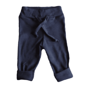 Wooden Buttons baby broek met veter donkerblauw-0