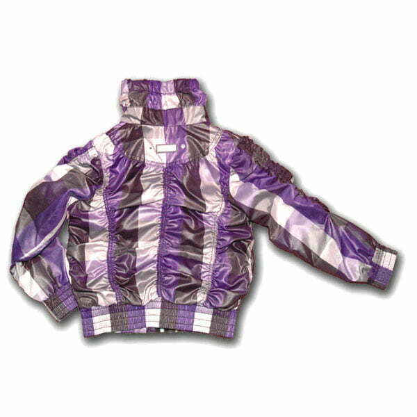 Reset meisjesjas voor de zomer purple geruit-20957