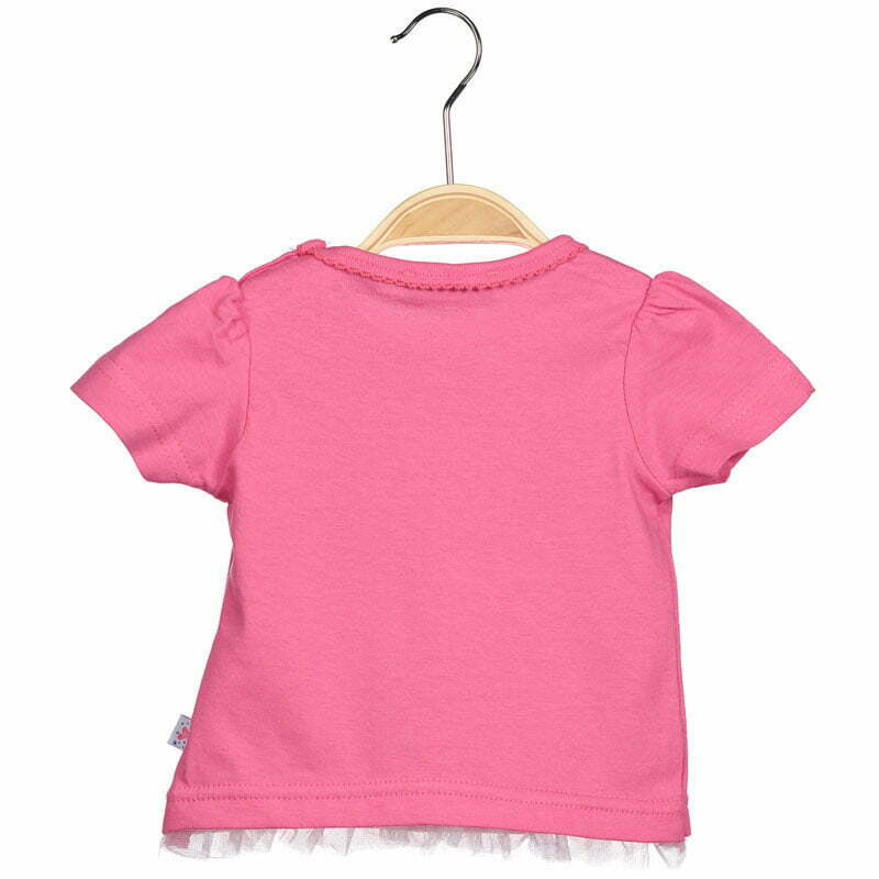 Blue Seven newborn roze meisjes baby shirt cutie pie met korte mouw -21477