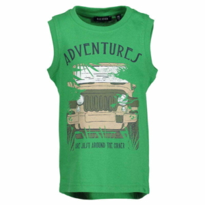 Blue Seven groen mouwloos jongens shirt adventure-0