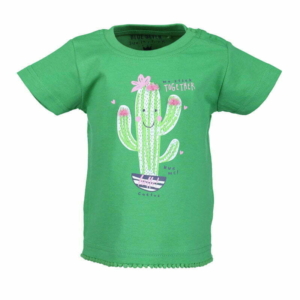 Blue Seven groen meisjes baby shirt Cactus Love met korte mouw -0