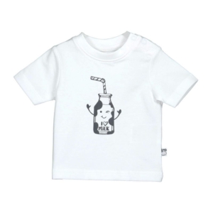 Blue Seven Newborn Babykleding Wit Unisex Baby T Shirt Milk