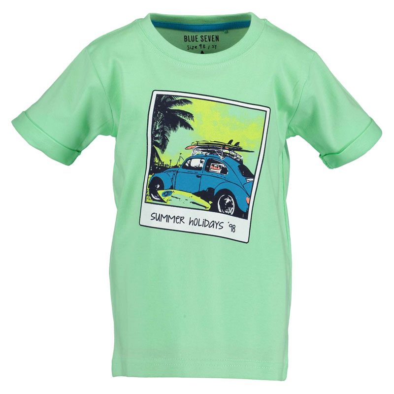 Blue Seven Kinderkleding Mintgroen Jongens T Shirt Beach Court