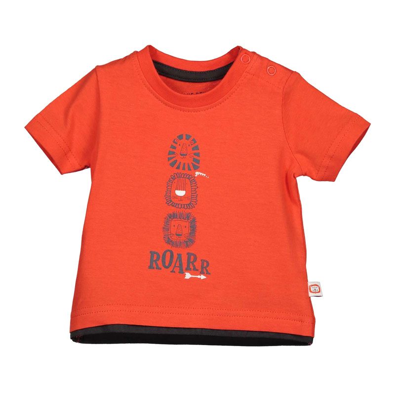 Blue Seven Newborn Babykleding Oranje Jongens Baby T Shirt Happy Lion