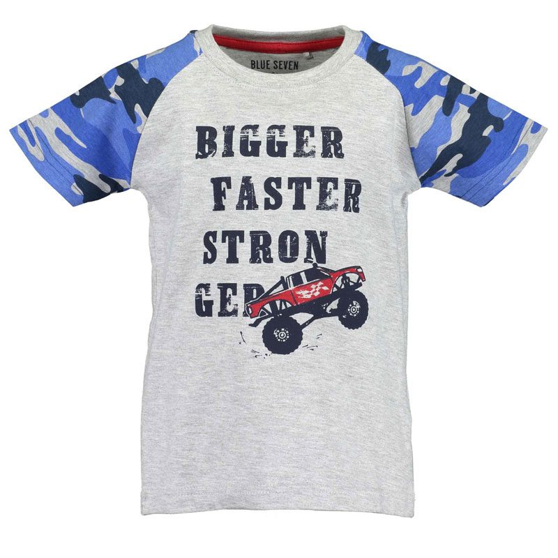 Blue Seven Kinderkleding Grijs Jongens T Shirt Xtreme Cars