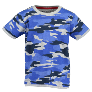 Blue Seven blauw camouflage jongens t shirt Xtreme Cars korte mouw-0
