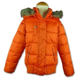 Reset meisjesjas voor de winter orange