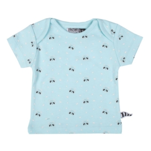 Zero2three Babykleding Aqua Blauw Jongens Baby T Shirt Wasbeer