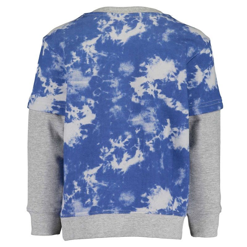 Blue Seven grijs met blauwe jongens camouflage sweater -26342