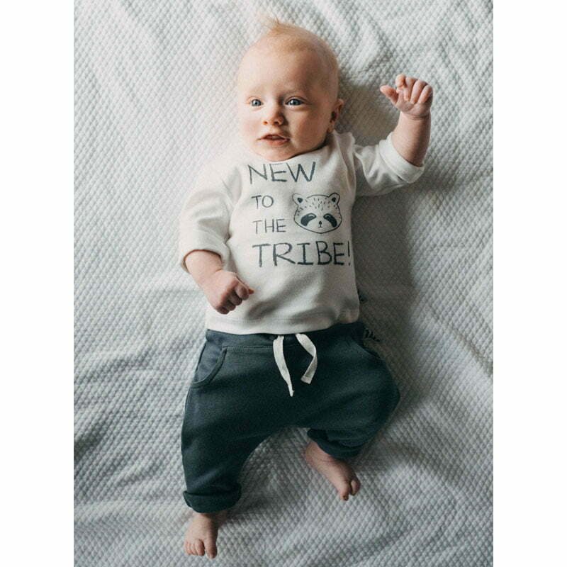 Zero2Three Newborn off-white jongens baby shirtje wasbeer lange mouw-26444