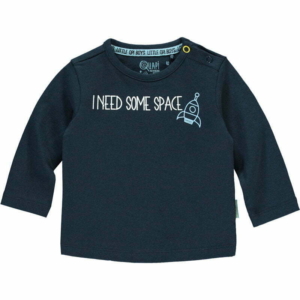 Quapi Newborn donkerblauw jongens baby t-shirt Xammie lange mouw-0