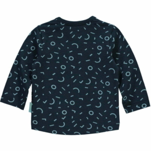 Quapi Newborn donkerblauw jongens baby t-shirt Xabi AOP lange mouw-26952