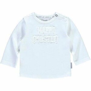 Quapi Newborn wit unisex baby t-shirt Xari lange mouw-0