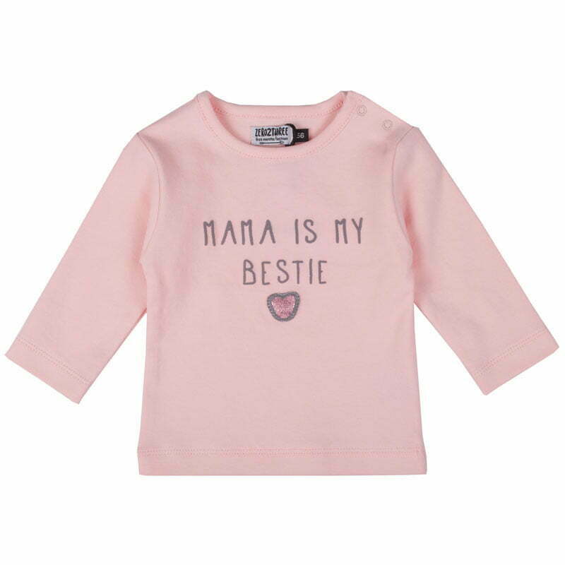 Zero2Three Newborn roze meisjes baby shirt Giraffe lange mouw-0