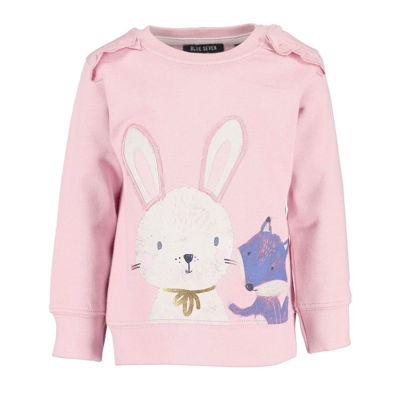 Blue Seven lichtroze meisjes baby sweater Bunny and Friends-0