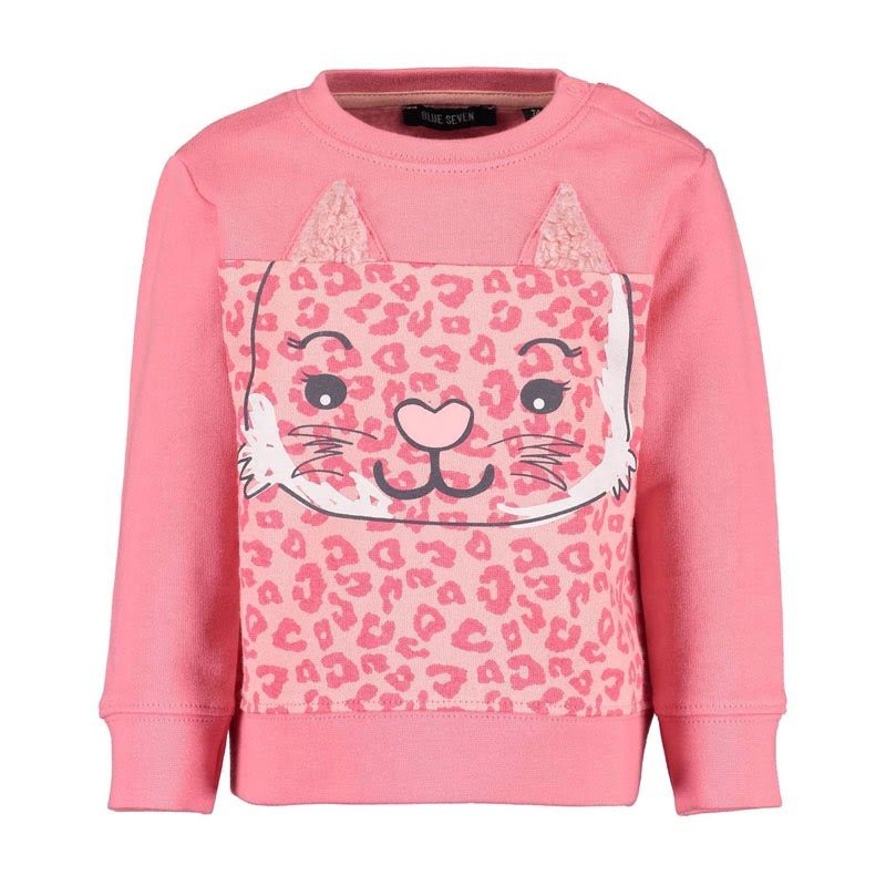 Blue Seven roze meisjes baby sweater Leopard-0