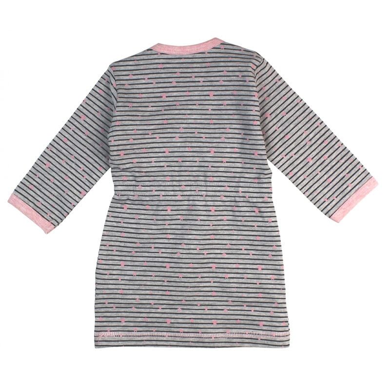 Dirkje Newborn gestreept grijs meisjes baby jurkje stripes-27308
