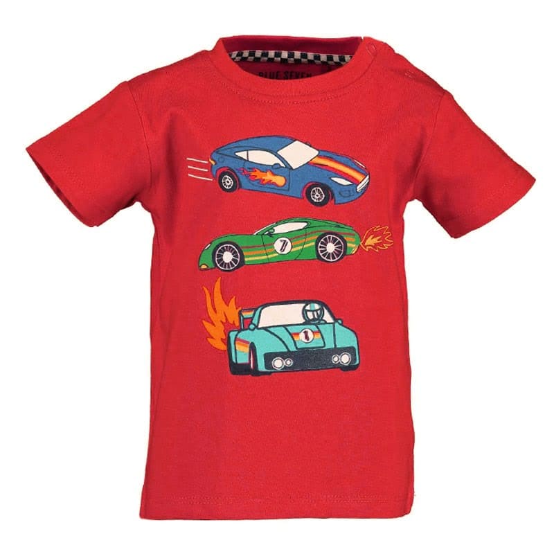 Blue Seven baby t shirt Born to race rood korte mouw-0