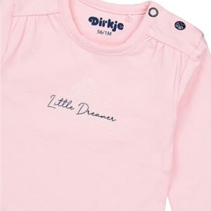 N211 Dirkje Newborn Meisjes Babykleertjes Roze Meisjes Baby Shirtje Lange Mouw
