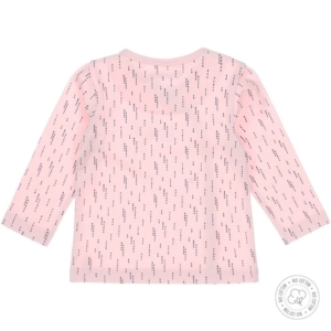N213 Dirkje Babykleertjes Meisjes Baby Overslag Shirt Roze