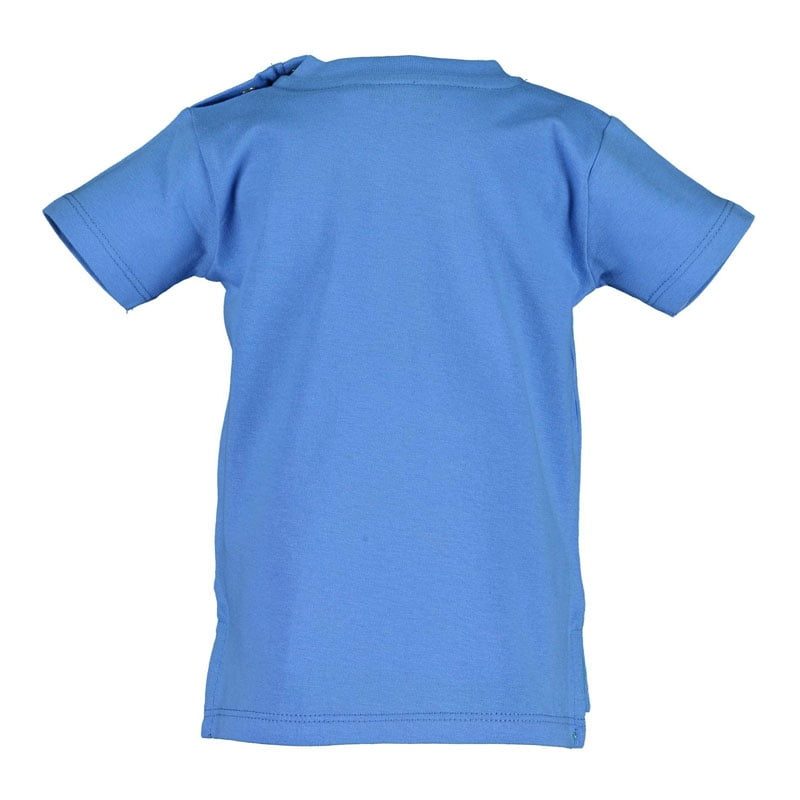 Blue Seven jongens baby t shirt Captain Hippo blauw korte mouw-28565