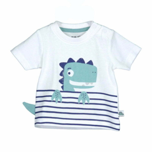 Blue Seven Newborn Jongens Shirt Dino Jungle Wit