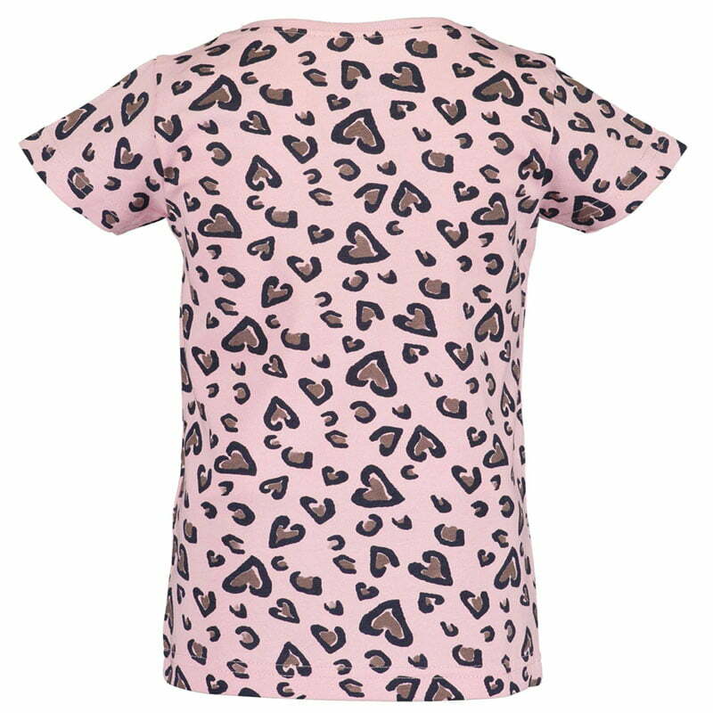 Blue Seven Meisjes T Shirt Safari Love Roze Aop