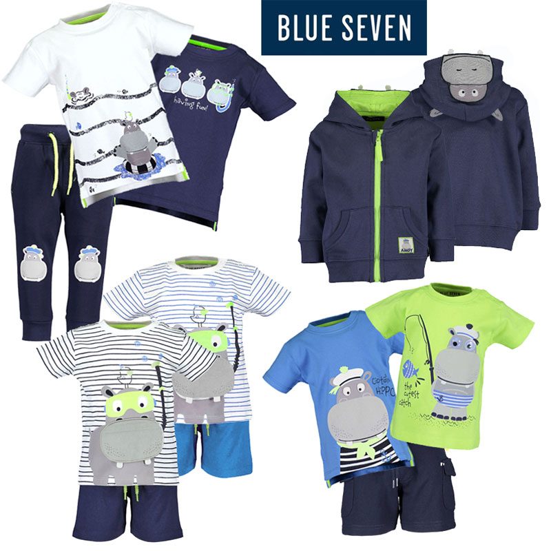 Blue Seven Jongens Babykleding Captain Hippo Klein