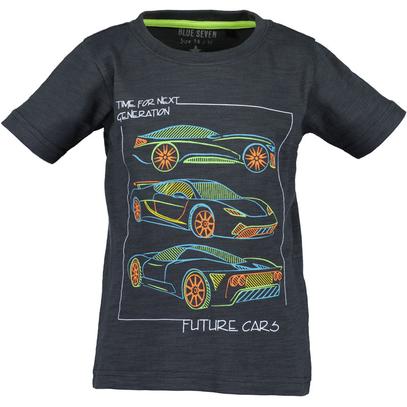 Blue Seven Jongens T Shirt Future Cars Antraciet