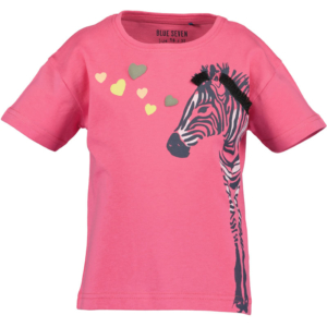 Blue Seven Meisjes T Shirt Zebra Fuchsia Roze