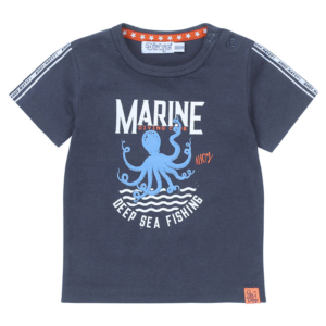 Dirkje Jongens Baby Shirtje Marine Donkerblauw