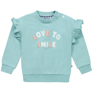 Dirkje Meisjes Sweater Smile Turquoise2