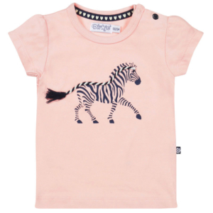 Dirkje Meisjes Shirtje Zebra Lichtroze 1